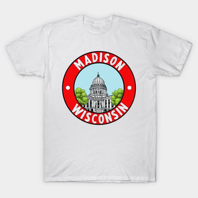 Vintage Style Madison Decal T-Shirt by zsonn